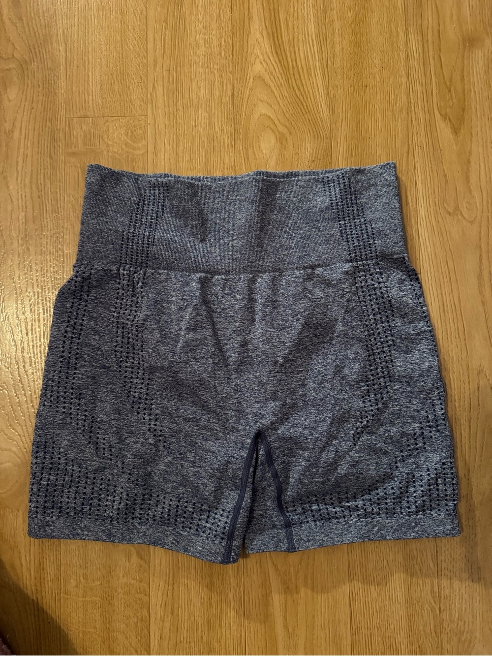Amazon- High-Waist Seamless Women's Athletic Shorts Navy Blue